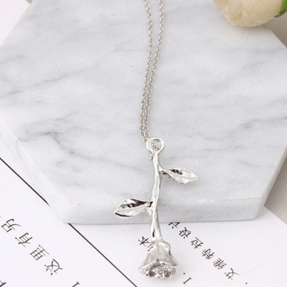 2/$25🍒 ETERNITY Rose Necklace - Picture 5 of 5